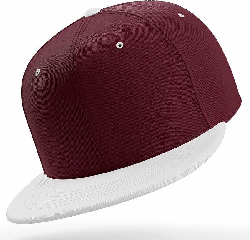 Daxton Store Classic Blank Snapback Flat Bill Visor Hat Cap One Size Adjustable Back - Image 4